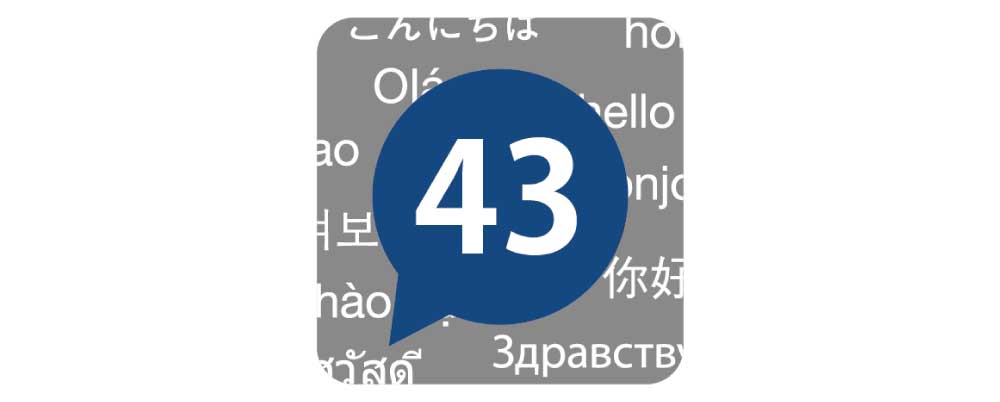 43言語